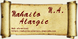 Mahailo Alargić vizit kartica